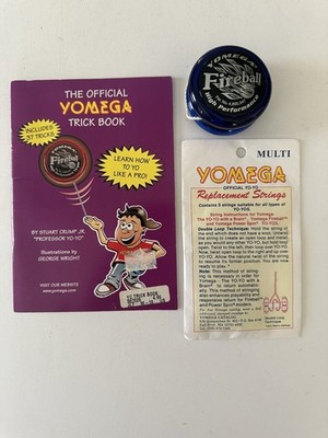 YOMEGA FIRE BALL HIGH PERFORMANCE YO-YO / TRICK BOOK / YOMEGA STRINGS