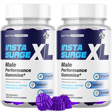  2 Pack Insta Surge XL Male Gummys Advanced Supplement InstaSurgeXL 120 Gummies