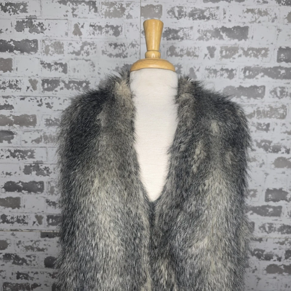 Banana Republic Chaleco de Piel Sintética Abrigo Chaqueta Mujer Mediano Sin Mangas Forrado Boho Foto 2 de 4