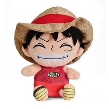 One Piece – Monkey D. Ruffy – Plüschfigur mit Strohhut – 20 cm