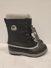 Sorel Yoot Pac Womens 7 Waterproof Winter Black Leather Boots New Fur Lining