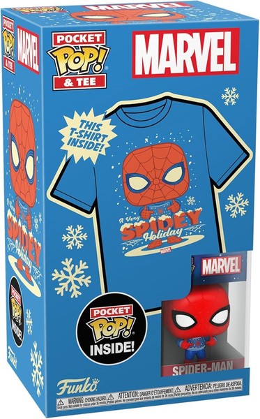 Gadget - Marvel: Funko Pocket Pop! & Tee - Holiday Spider-Man Tg. Xl -D- Funko-image