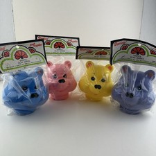 Darice Bear Babies Head Lot Of 4 Number DB-1 Assorted Colors Vintage New