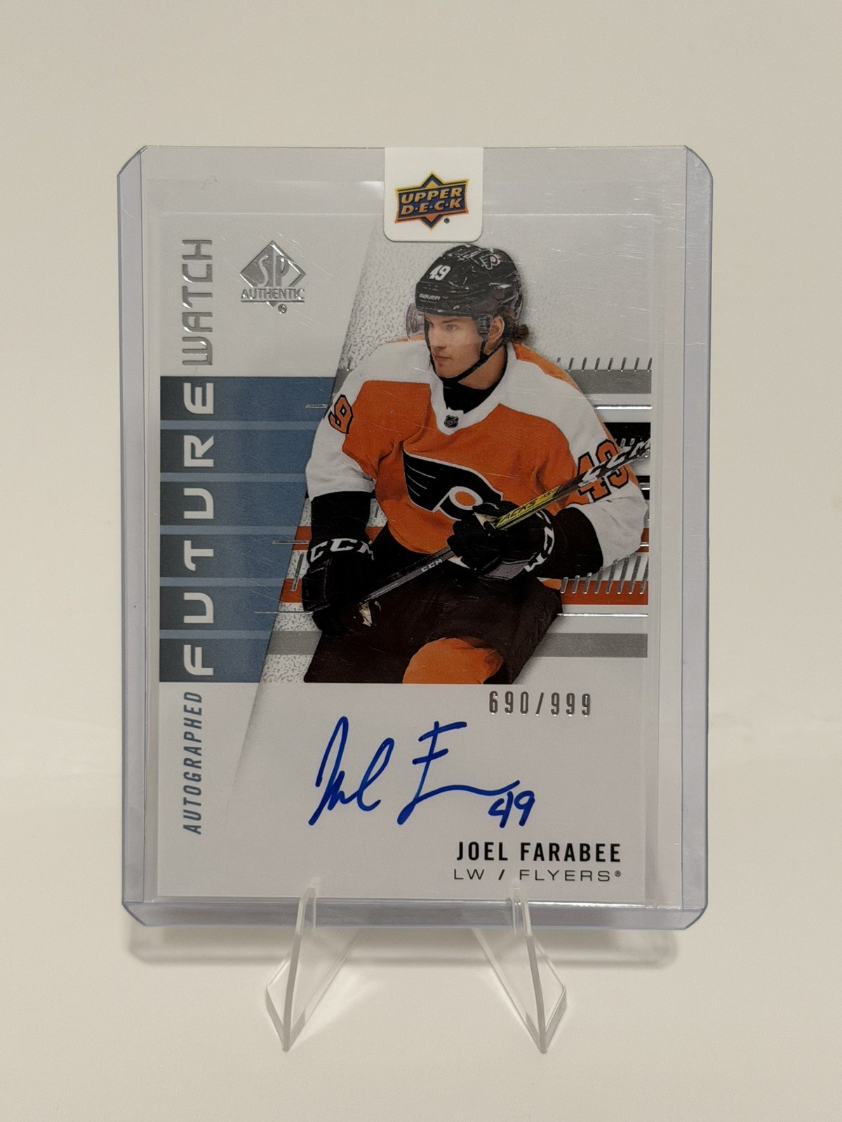 2019-20 SP Authentic - Future Watch Joel Farabee Auto /999 (RC) #216 Flyers