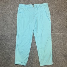 Talbots Relaxed Chino Cropped Pants Womens Size 14 Petite Aqua Stretch