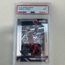 Panini 2018-19 Prizm LeBron James Los Angeles Lakers #6 PSA 9 CAVS JERSEY 🔥🔥