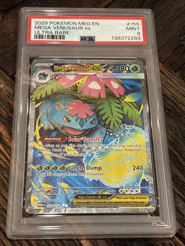 2025 POKEMON MEG EN-MEGA EVOLUTION ULTRA RARE #155 MEGA VENUSAUR EX - PSA 9 Mint