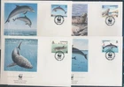 XE60183 Guernsey 1990 dolphins animals sealife FDC's used