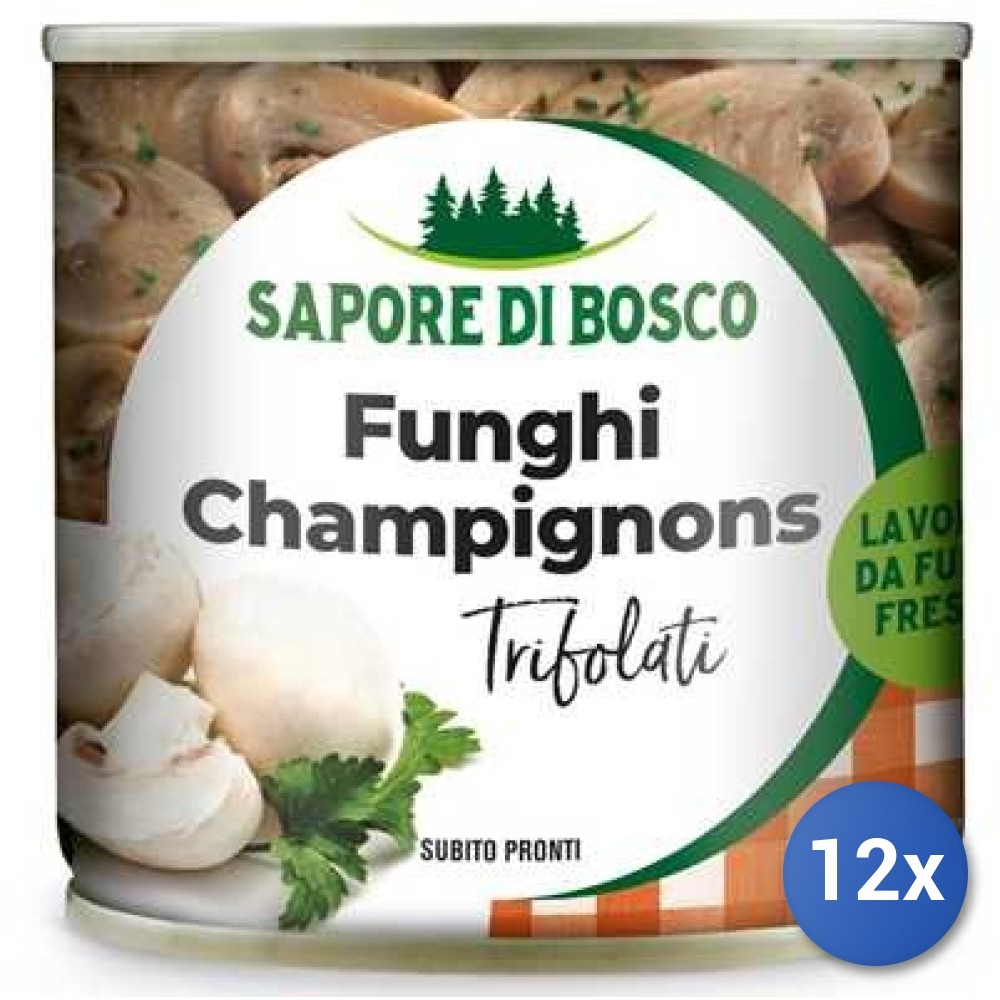 12X Multipack Nova Chopped Mushrooms Can Forest Gr 255