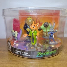DISNEY Zootopia Figurine Playset 5 piece Set Toys Cake Toppers Figures