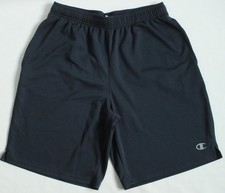 Champion Mens L Core Training Shorts Navy Blue Elastic Waist w/ Drawstring 80296