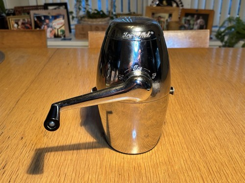 VINTAGE MCM DECO ICE-O-MAT BUCKETEER ICE CRUSHER- CHROME Manual