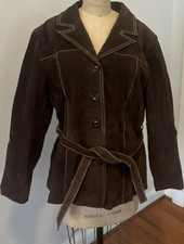 Wilsons Leather Women s Brown Belted Button F...