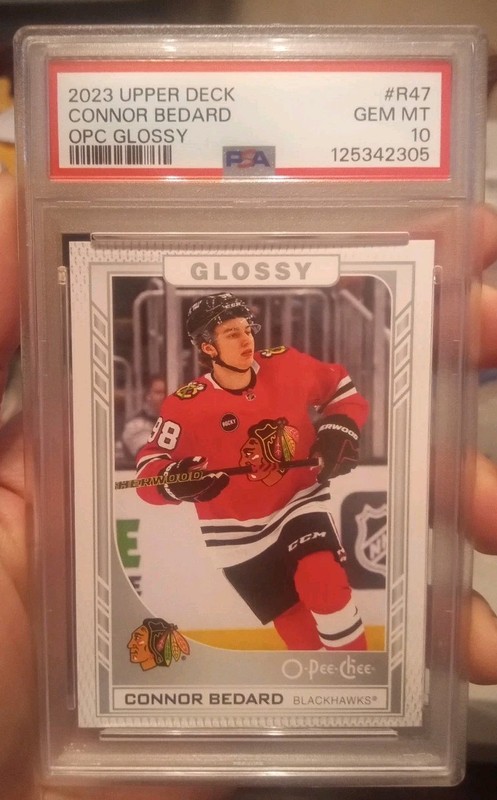 Connor Bedard 2023 Upper Deck OPC Glossy RC #R47 PSA 10