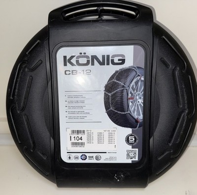 KONIG SNOW CHAINS CB-12 - Size 104- New