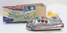 Vintage Battery Operated USA-Nasa Apollo Spaceship Tin Toy W/Box Japan