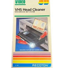 Recoton VHS Head Cleaner V141 3D Wet System Non-Abrasive New Sealed VTG