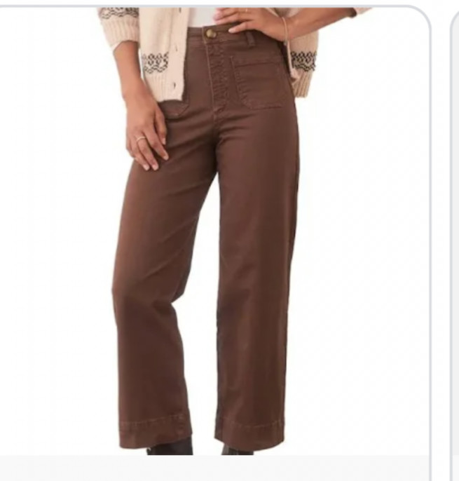 Marine Layer Brown Bridget front patch pocket bro… - image 1