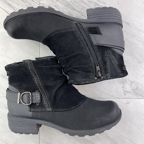 •Earth Origins Stiefel Damen 7 Paige Stiefeletten schwarz Leder seitlicher Reißverschluss bequem - Bild 2 von 16