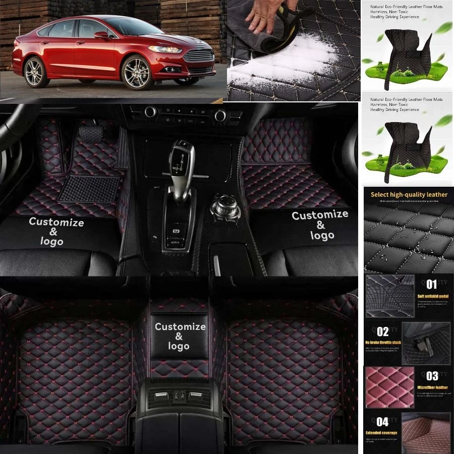 For Ford Fusion Car Floor Mats Carpets Cargo Liners Custom All Weather - Image 4 of 4