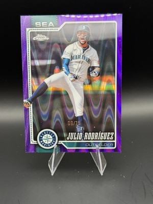 2026 Topps Chrome JULIO RODRIGUEZ Purple Raywave 09/75 • SEATTLE MARINERS