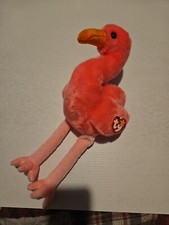 1998 Ty Beanie Buddy 18" Pinky The Flamingo Stuffed Plush Toy- Excellent