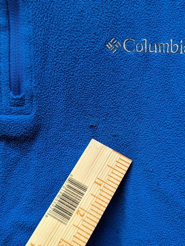 Columbia 1/4 Reißverschluss Herren blau Vlies Pullover Jacke Pullover groß leicht - Bild 6 von 9