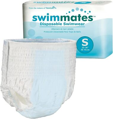 Swimmates Disposable Swim Underwear, Adult Small (Youth XL) 22 - 36 Inch, 88ct