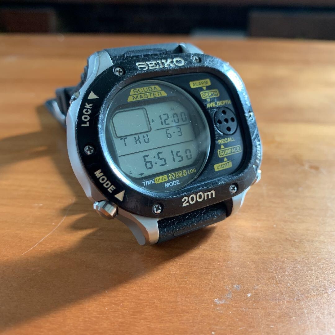 SEIKO SCUBA MASTER SBBK001 M726-5A10 Dive Computer Watch SEIKO SCUBA MASTER SBBK001 M726-5A10 Dive Computer Watch