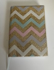 Gold Glitter Chevron Notebook/Journal, New