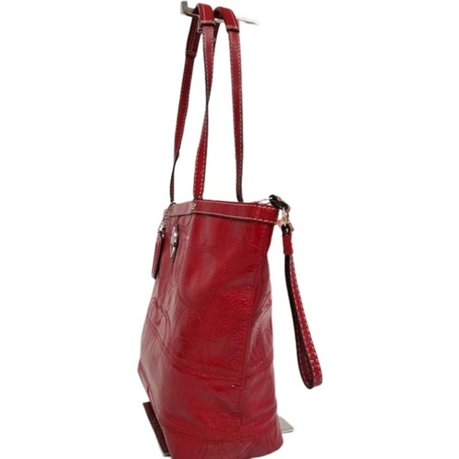 Authentic Coach Red Patent Leather Shoulder Bag eBay