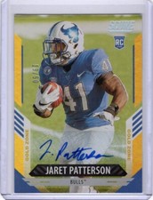 2021 Panini Score Jaret Patterson Gold Auto RC 13/50