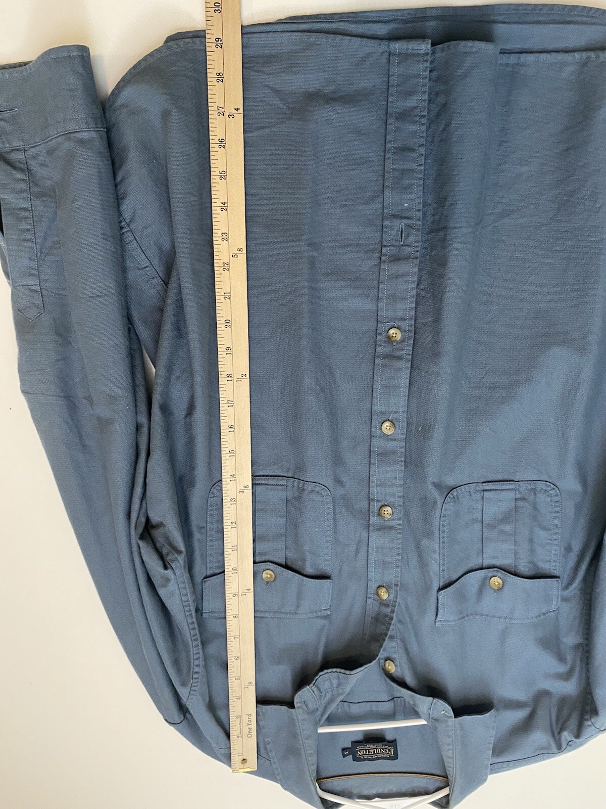 Pendleton Casual Button Down Shirt Blue Long Slee… - image 12
