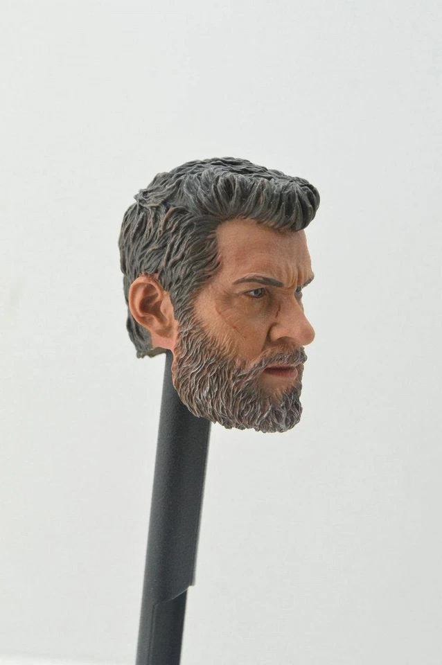 Cabeza de Wolverine esculpida 1/6 Old Hugh Jackman para 12" Hot Toys Phicen COO cuerpo masculino Foto 2 de 4