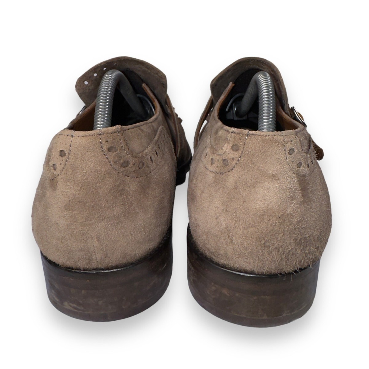 Lottusse Plomo Suede Monk Strap Kiltie Wingtip Loafers Brown L7128‎ Men\'s 9.5 Wingtip Brogue Kiltie Monk Strap Shoes- Brown - Lethato main image 3