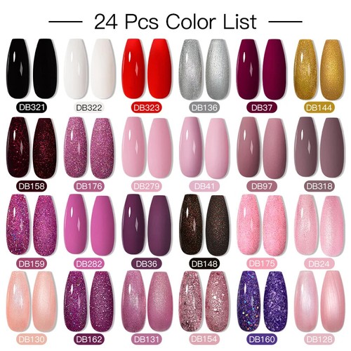 24/25/40/60PCS Smalto Gel UV Led Smalto Nail Art Off Gel Set Gel Unghie - Foto 51 di 82