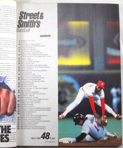 1988 STREET & SMITH BASEBALL MAGAZINE Jeff Reardon MINNESOTA TWINS Cover - Imagen 2 de 6