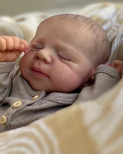 19in Pascale Newborn Full Body Vinyl Baby Reborn Doll 3D Skin Lifelike Feeling - Picture 2 of 6