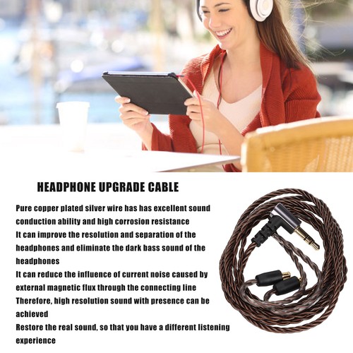 Cable de repuesto para auriculares para ATH E50 E70 LS300 CKS1100 A2DC conector cabezal ajuste - Imagen 2 de 22