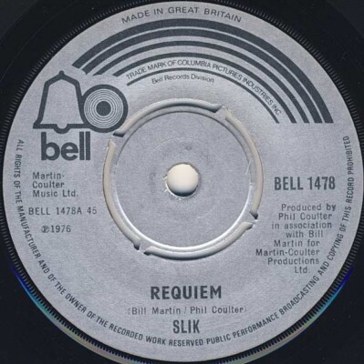 Vinyl 7 inch Single, SLIK, Requiem, BELL147 (1976) DEMO RECORD
