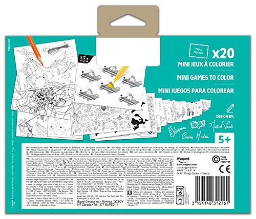 Maped Paper Games Da Colorare - 20 Fogli 15x21 Cm - Unisci I Punti, Trova Le Differenze