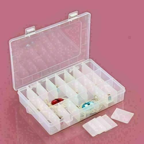 Adjustable Jewelry Ring Organizer Box Tray Holder Earrings Storage Case Cover - Picture 11 of 12