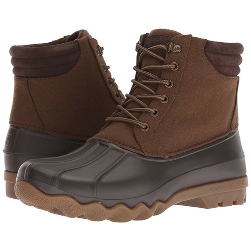 Brown Wool Insulated Duck Boots Shoes 