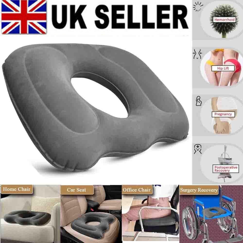 Orthopaedic Donut Inflatable Seat Cushion Tail Bone Coccyx Pain Relief  Pillow
