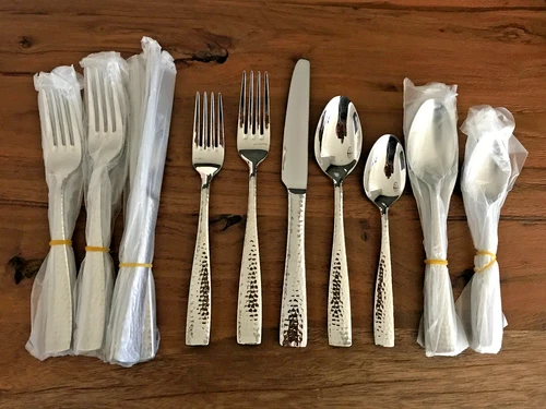 KEAWELL Premium LOUIS Hammered 18/10 Stainless Flatware Set 20 Pcs NEW