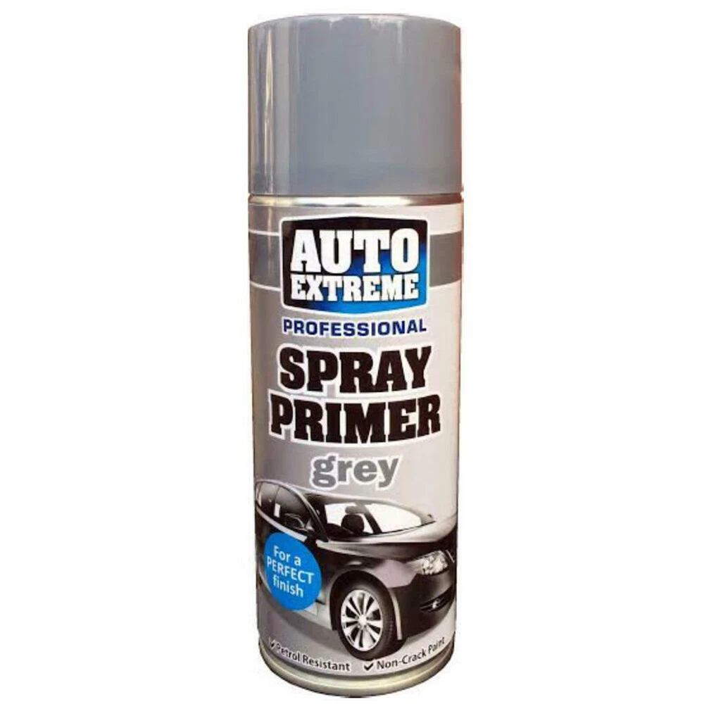 400ml Grey Primer Spray Paint Multipurpose Matt Finish Aerosol Fast Drying  1923