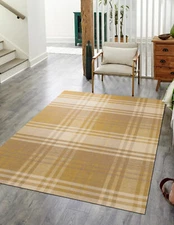 EORC STYLISH HANDMADE WOOL YELLOW | TRANSITIONAL GEOMETRIC INDOOR RECTANGULAR