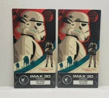 2 STAR WARS ROGUE ONE COLLECTIBLE TICKET #499 & 500, REGAL IMAX 3D EXPERIENCE