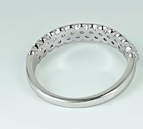 Bicolor Lab Grown Diamant Ring in 18K Gold Vermeil, Vorsteckring Stil - Bild 7 von 12