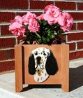 English Setter Wood Planter Box